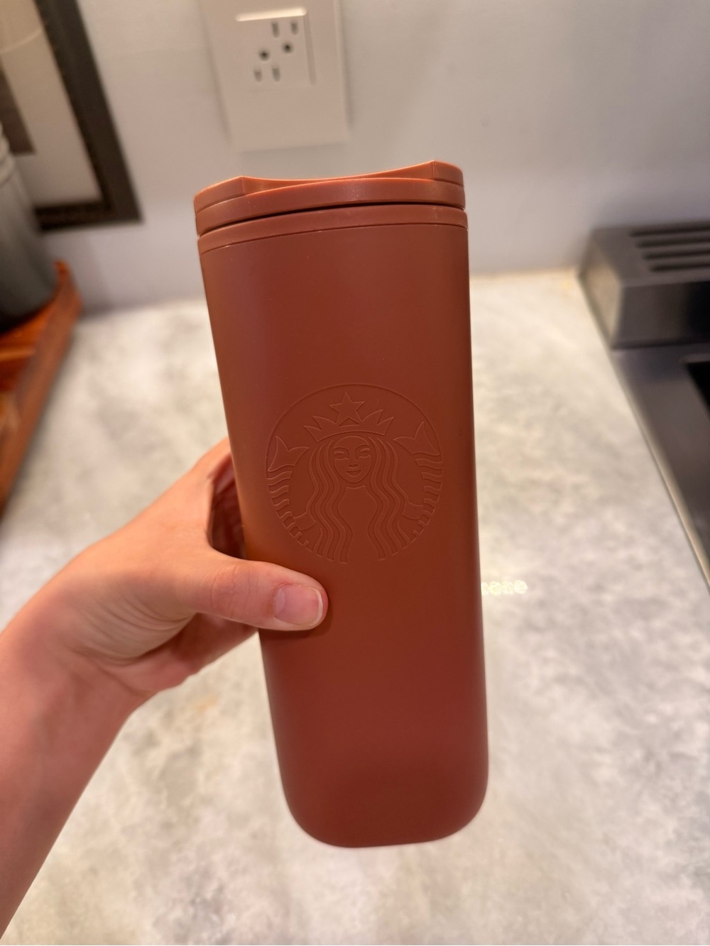 Starbucks Terracota Matte Travel Tumbler with Embossed Siren